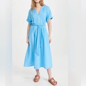 XIRENA  Fiji Blue Cate Midi Dress Sz XS